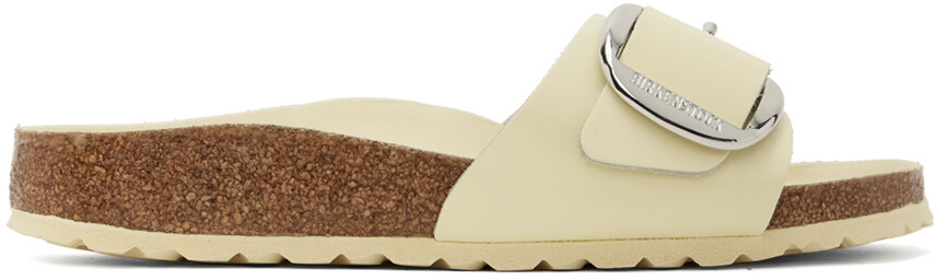 

Желтые узкие босоножки Birkenstock Madrid с большой пряжкой