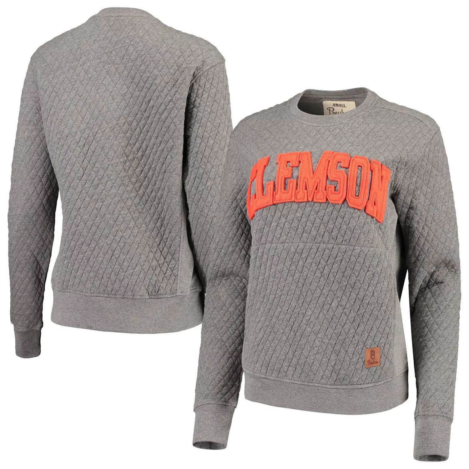 

Женский стеганый пуловер Pressbox Heather Charcoal Clemson Tigers Moose