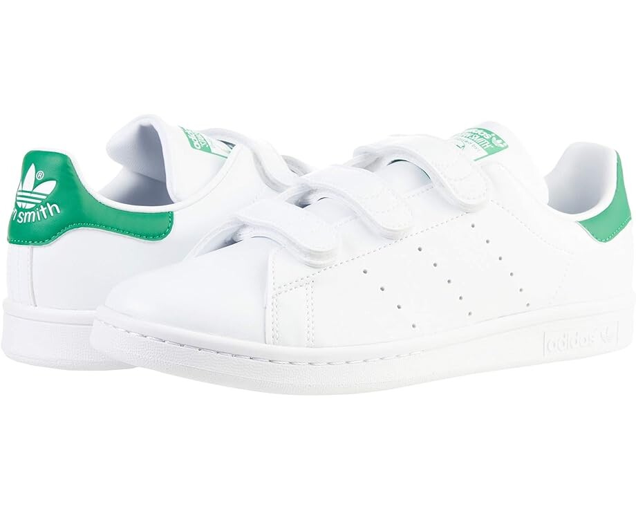 

Кроссовки Adidas Stan Smith Velcro Primegreen, цвет Footwear White/Footwear White/Green