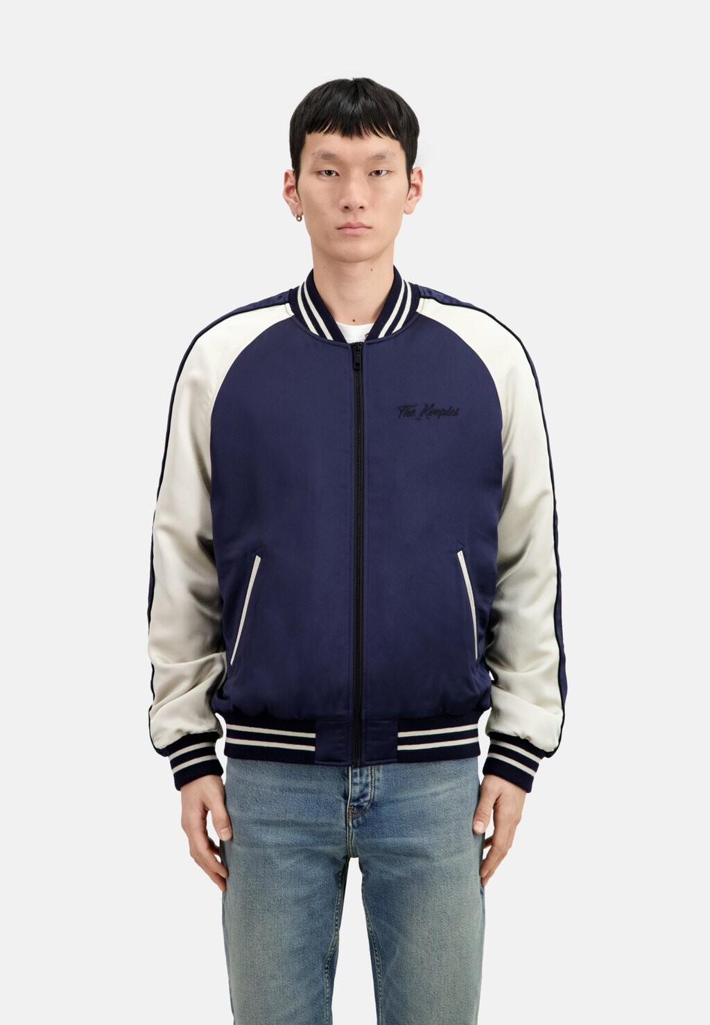 

Куртка-бомбер WITH DRAGON EMBROIDERY The Kooples, цвет navy