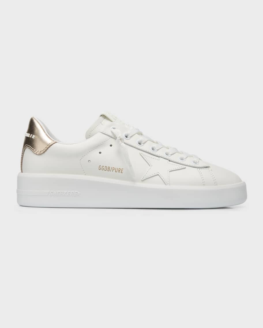 

Двухцветные кожаные низкие кеды Pure Star Golden Goose