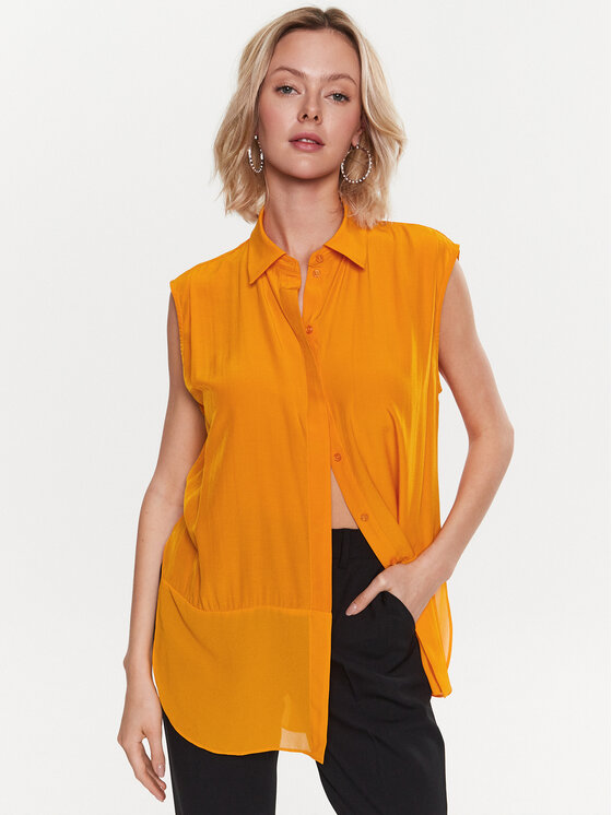 Блуза стандартного кроя Sisley, оранжевый