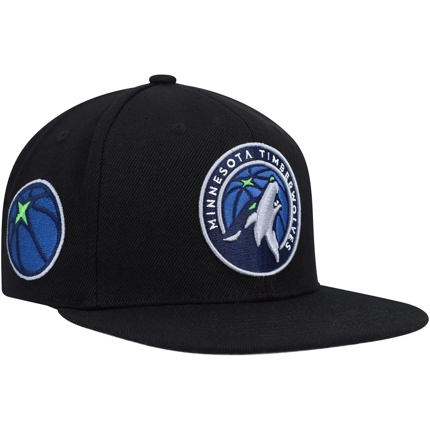 

Мужская черная кепка Mitchell & Ness Minnesota Timberwolves Side Core 2.0 Snapback