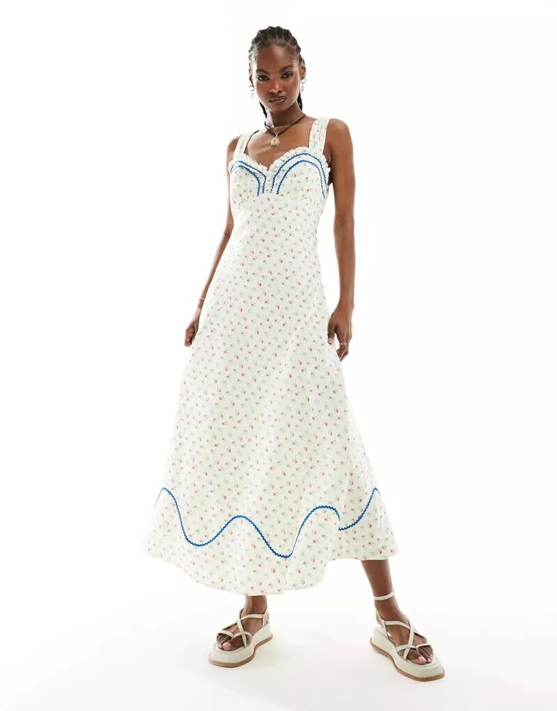 

Платье миди с цветочным принтом Free People Sweetheart