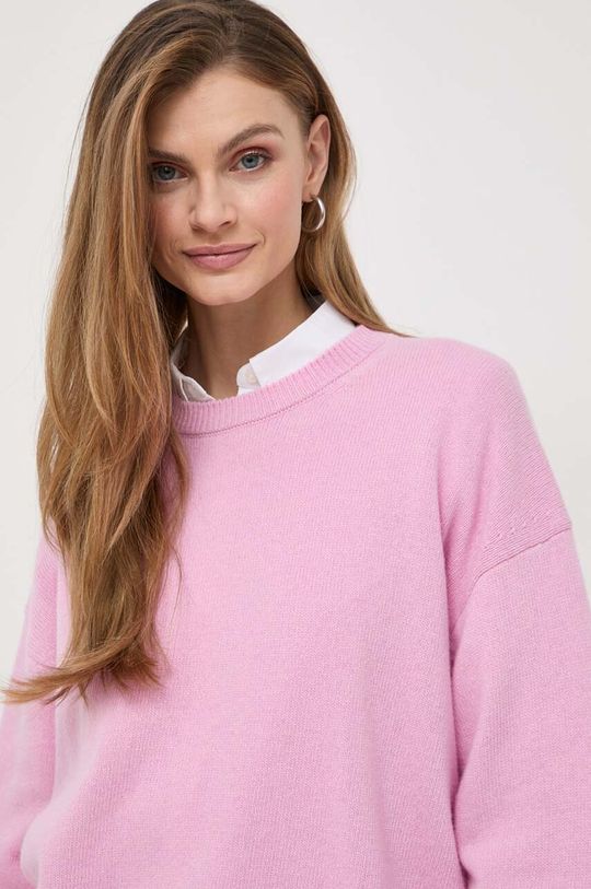Шерстяной свитер Weekend Max Mara, розовый