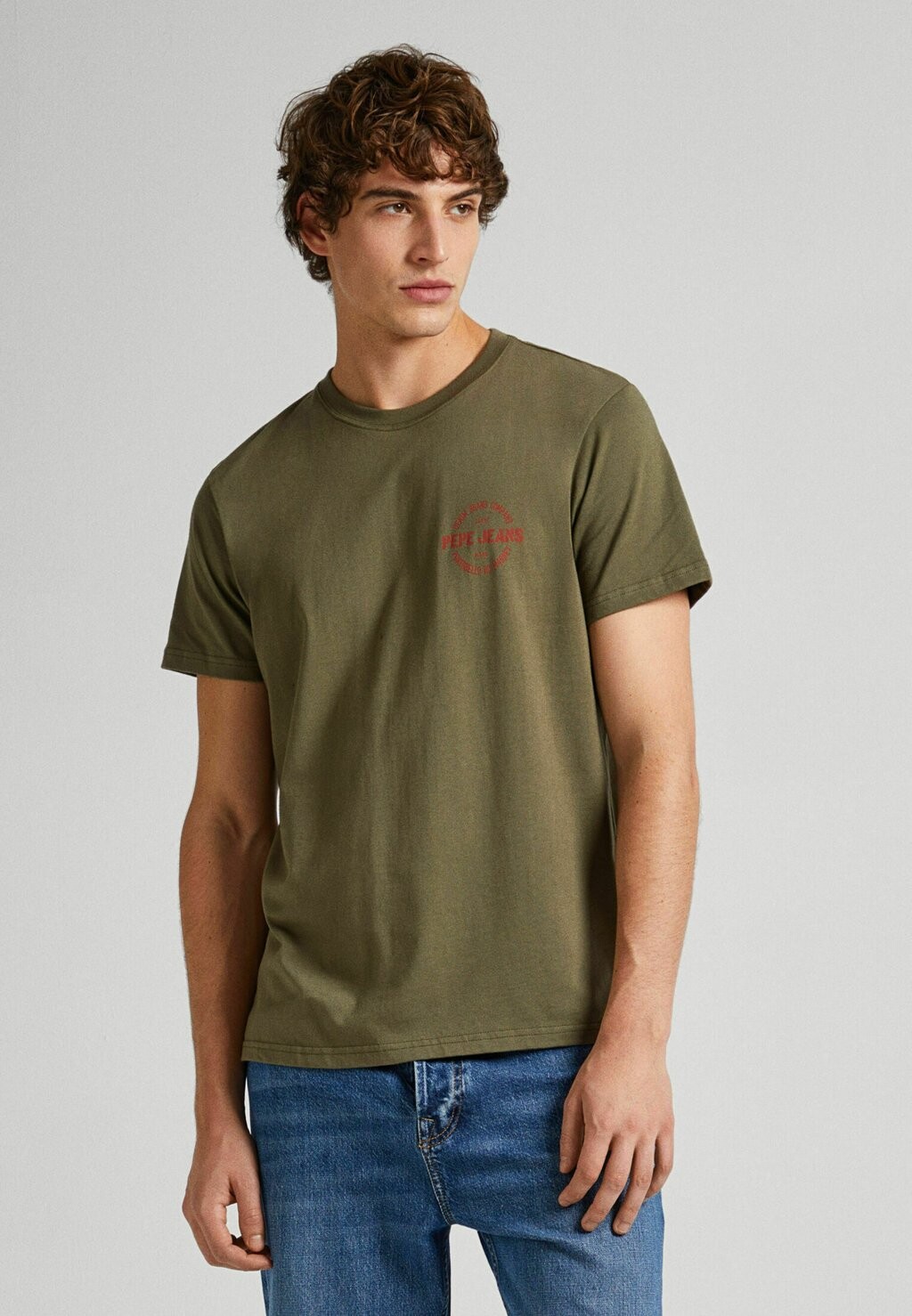 

Базовая футболка Pepe Jeans, цвет military green