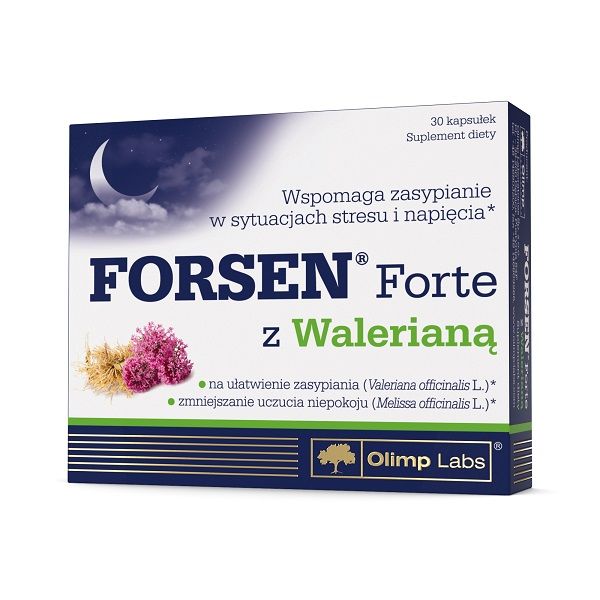 Препарат, который успокаивает и облегчает засыпание Olimp Forsen Forte z Walerianą, 30 шт препарат который успокаивает и облегчает засыпание destresan extra z ashwagandhą 30 шт