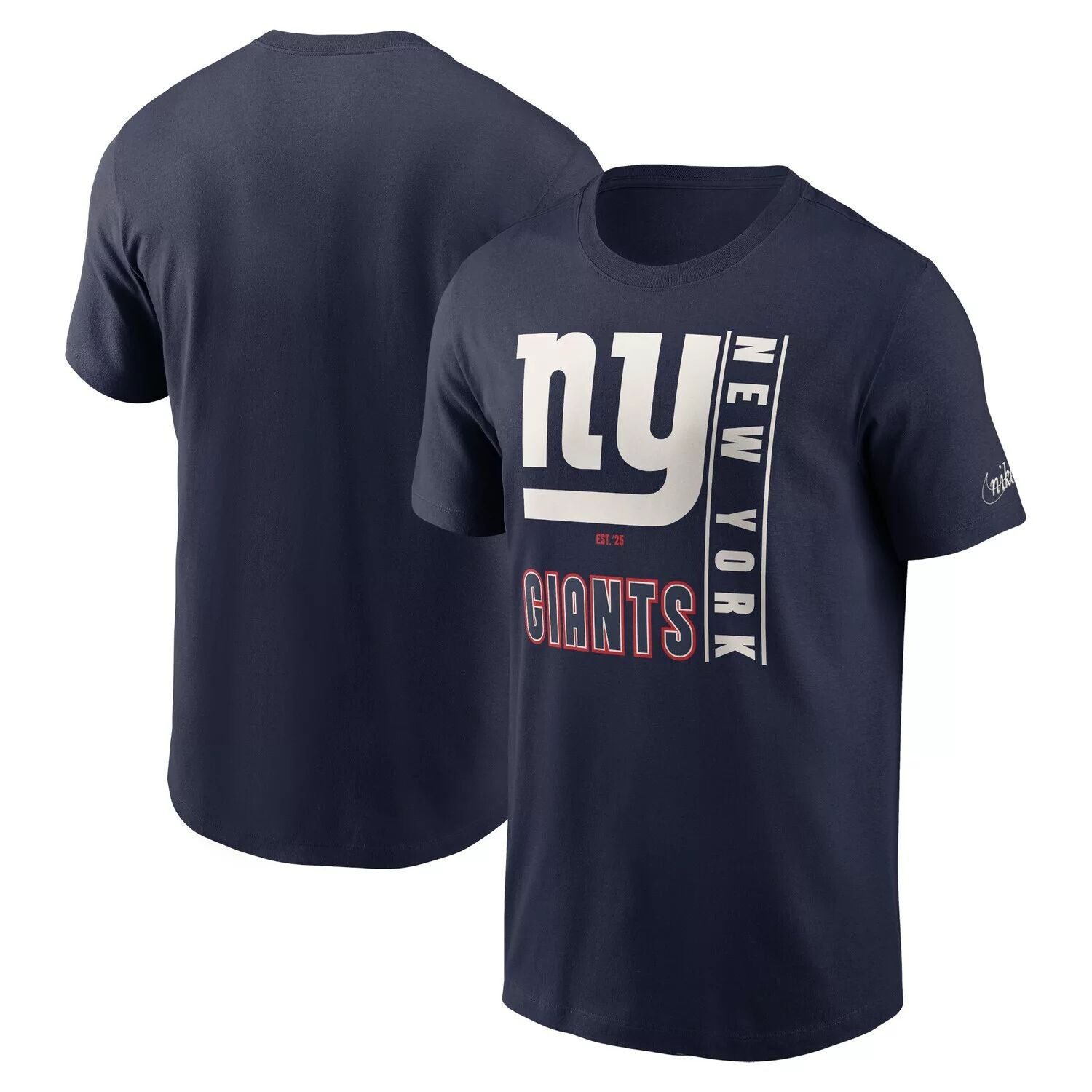 

Мужская темно-синяя футболка New York Giants Lockup Essential Nike, Синий