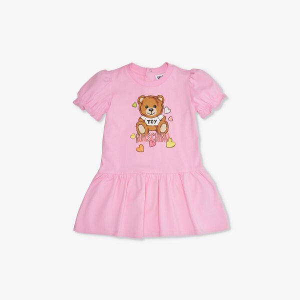 

Платье из эластичного хлопка с графическим принтом toy bear 6–36 месяцев Moschino, розовый