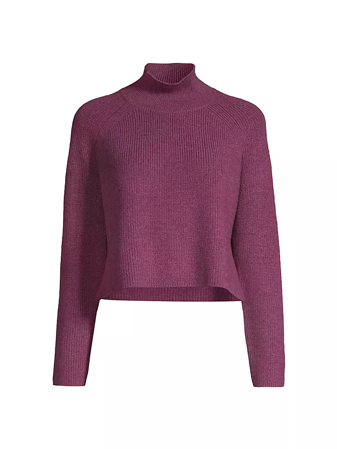 

Укороченная шерстяная водолазка Eileen Fisher, фиолетовый