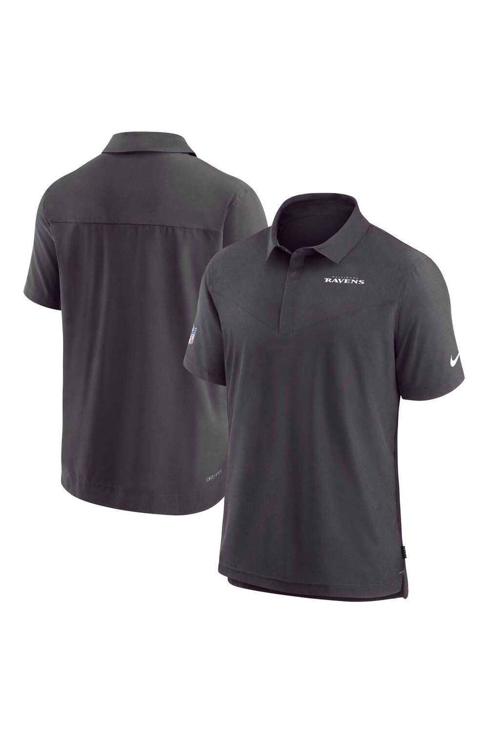 

Футболка-поло с короткими рукавами для Dri-FIT Fanatics Baltimore Ravens Nike Polo Nike, черный