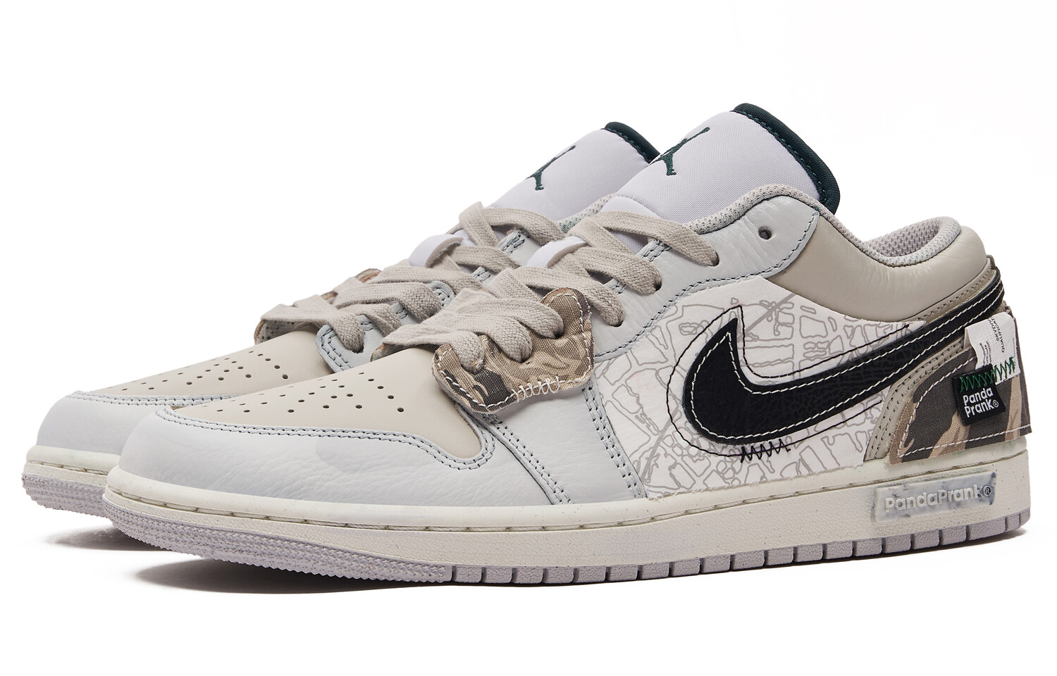 

Кроссовки Air Jordan 1 Vintage Basketball Shoes Men Low-top Grey/yellow/white, белый