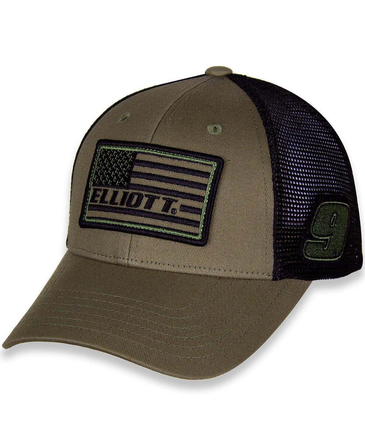 

Мужская оливково-черная регулируемая шляпа Chase Elliott в тон с флагом Snapback Hendrick Motorsports Team Collection