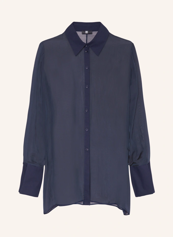 Блуза-рубашка из шелка Riani, синий