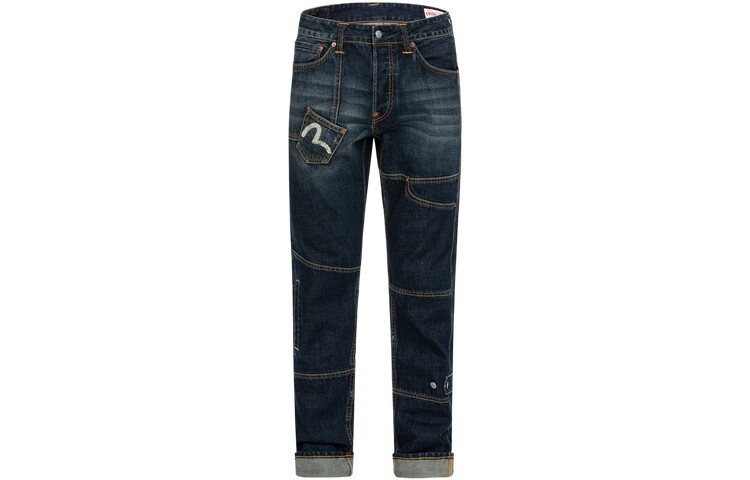 

Джинсы мужские деним синие Evisu, синий