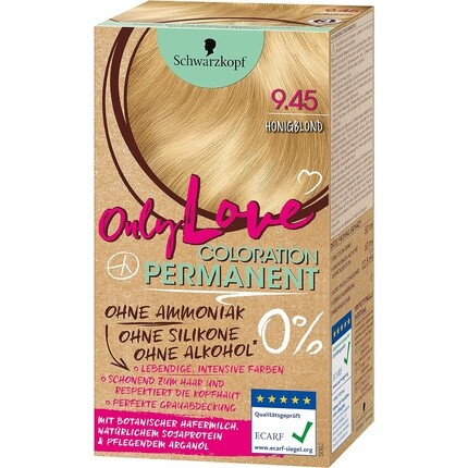 

Schwarzkopf Only Love Coloration 9.45 Медовый блондин Уровень 3 143мл Коричневый