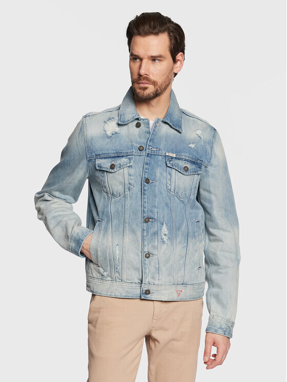 

Джинсовая куртка стандартного кроя Guess, синий