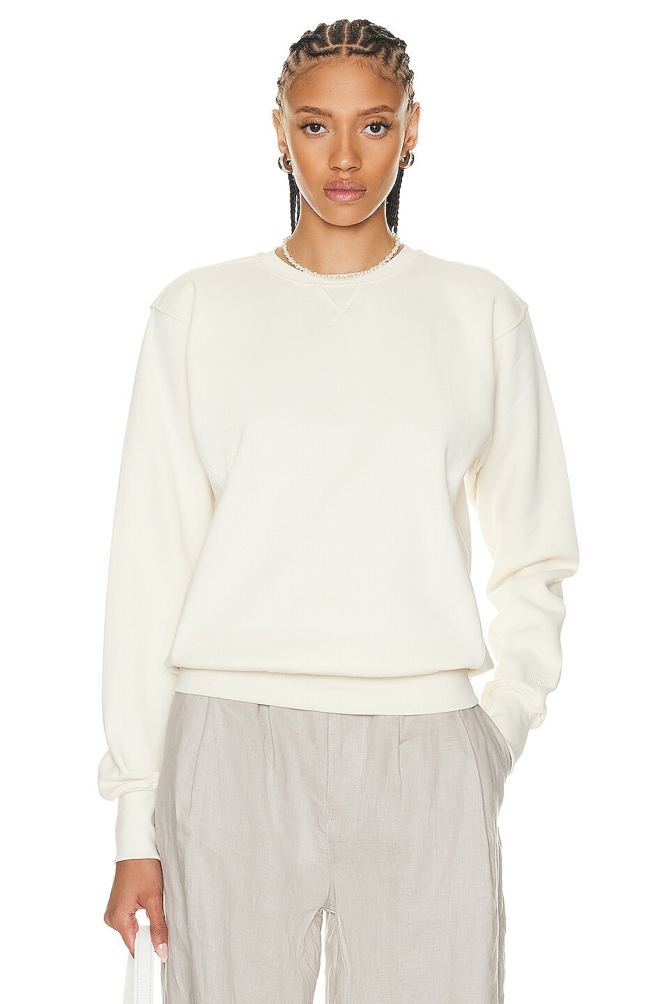 

Толстовка Toteme Crewneck Cotton, белый