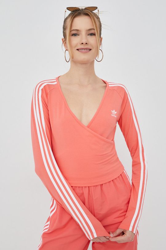 Рубашка Adicolor с длинными рукавами adidas Originals, розовый