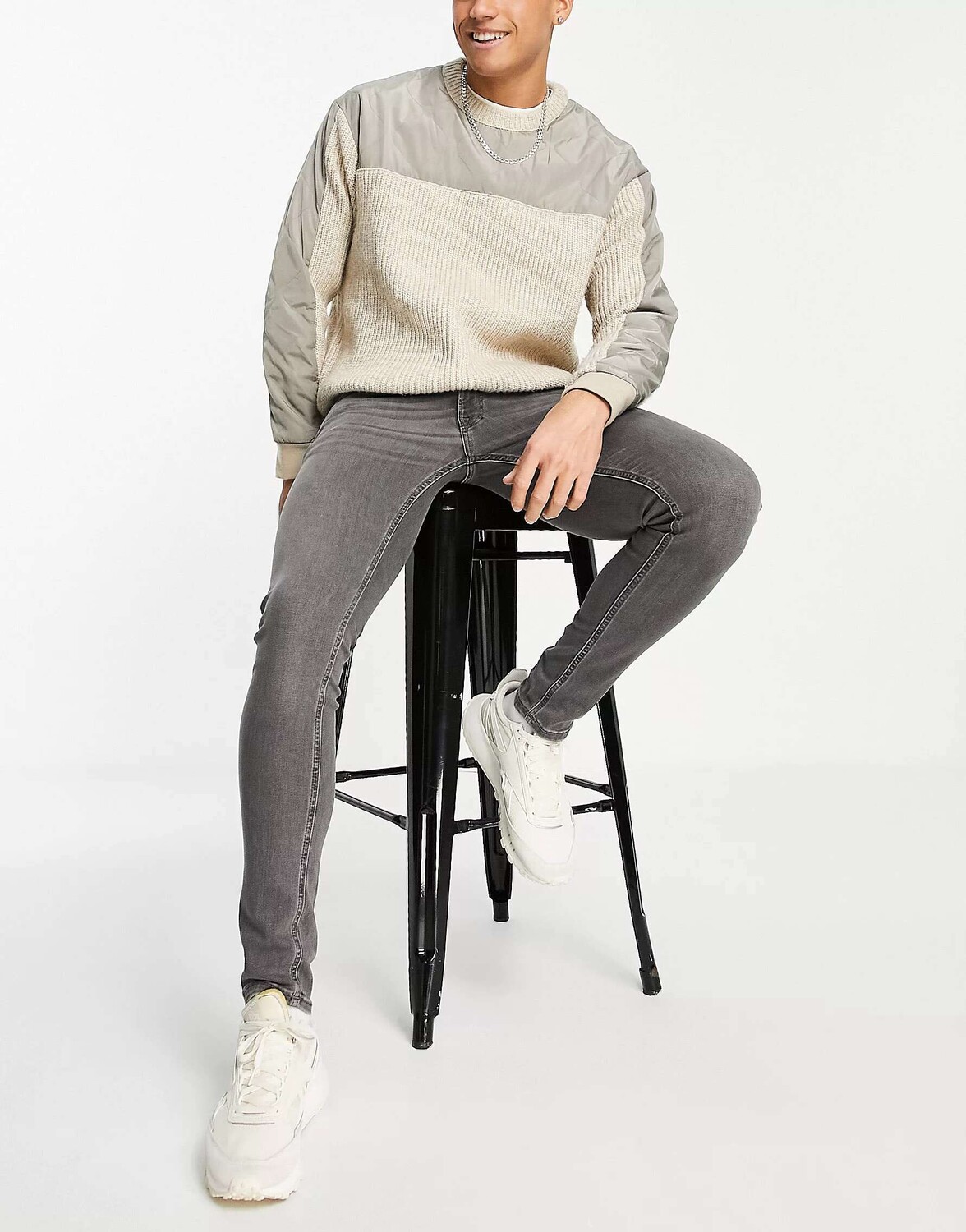 

Серые джинсы скинни Jack & Jones Intelligence Liam