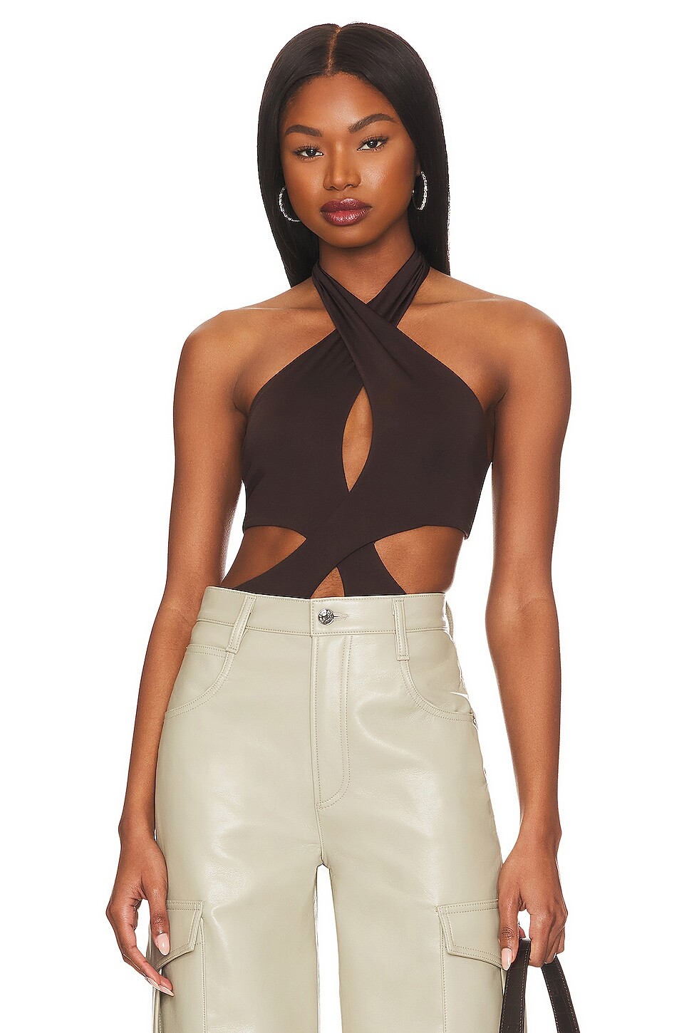 

Боди superdown Diona Cut Out, цвет Chocolate Brown