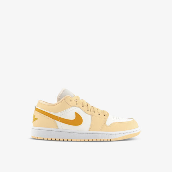 

Кожаные кроссовки air jordan 1 low со вставками и низким берцем Nike, желтый