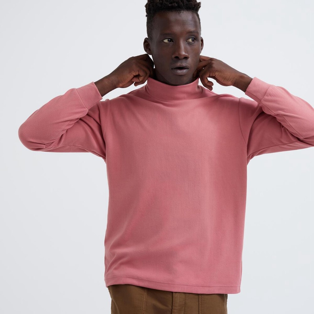 

Водолазка Uniqlo унисекс из флиса, розовый