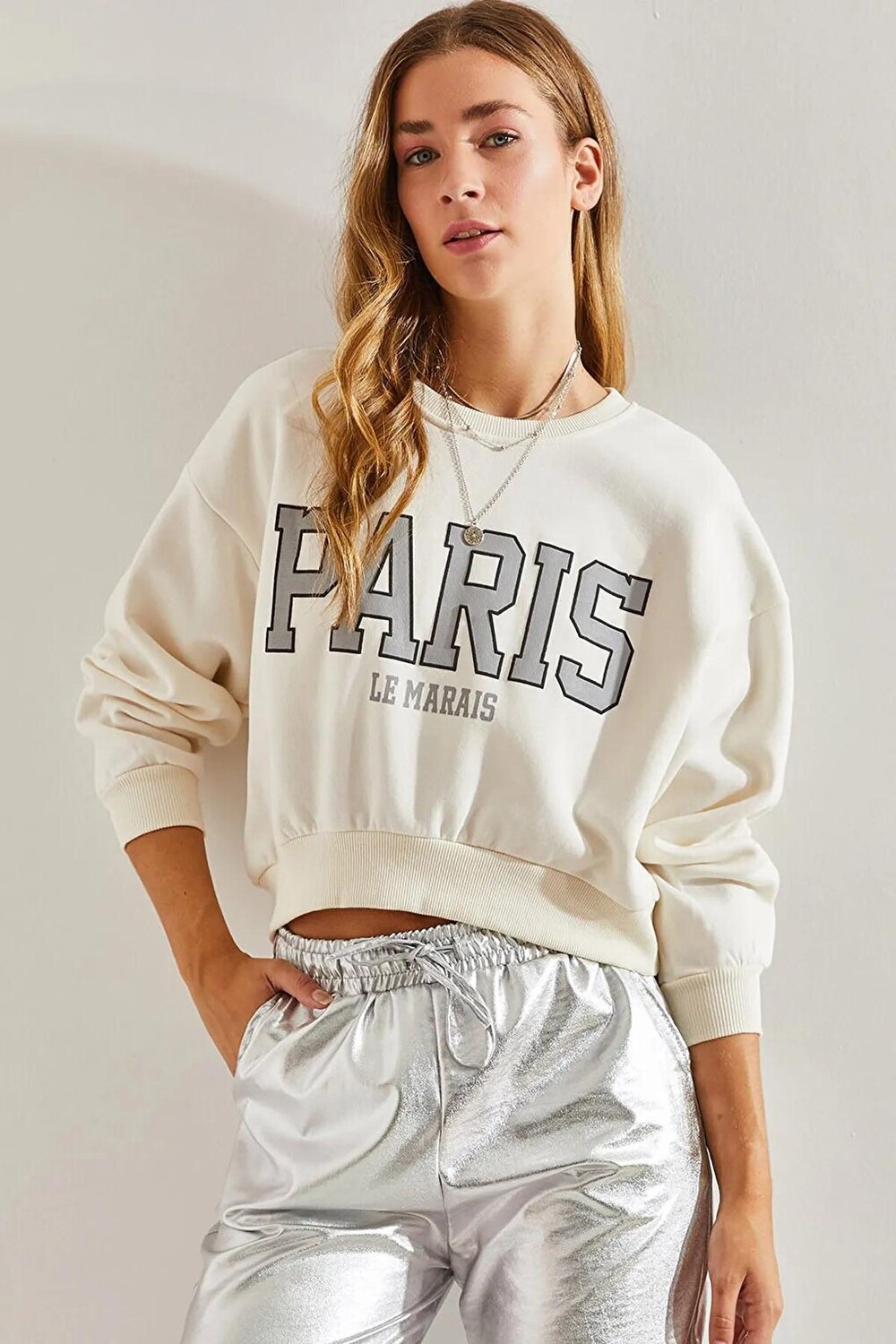 

Женский свитшот с принтом Paris SHADE, белый