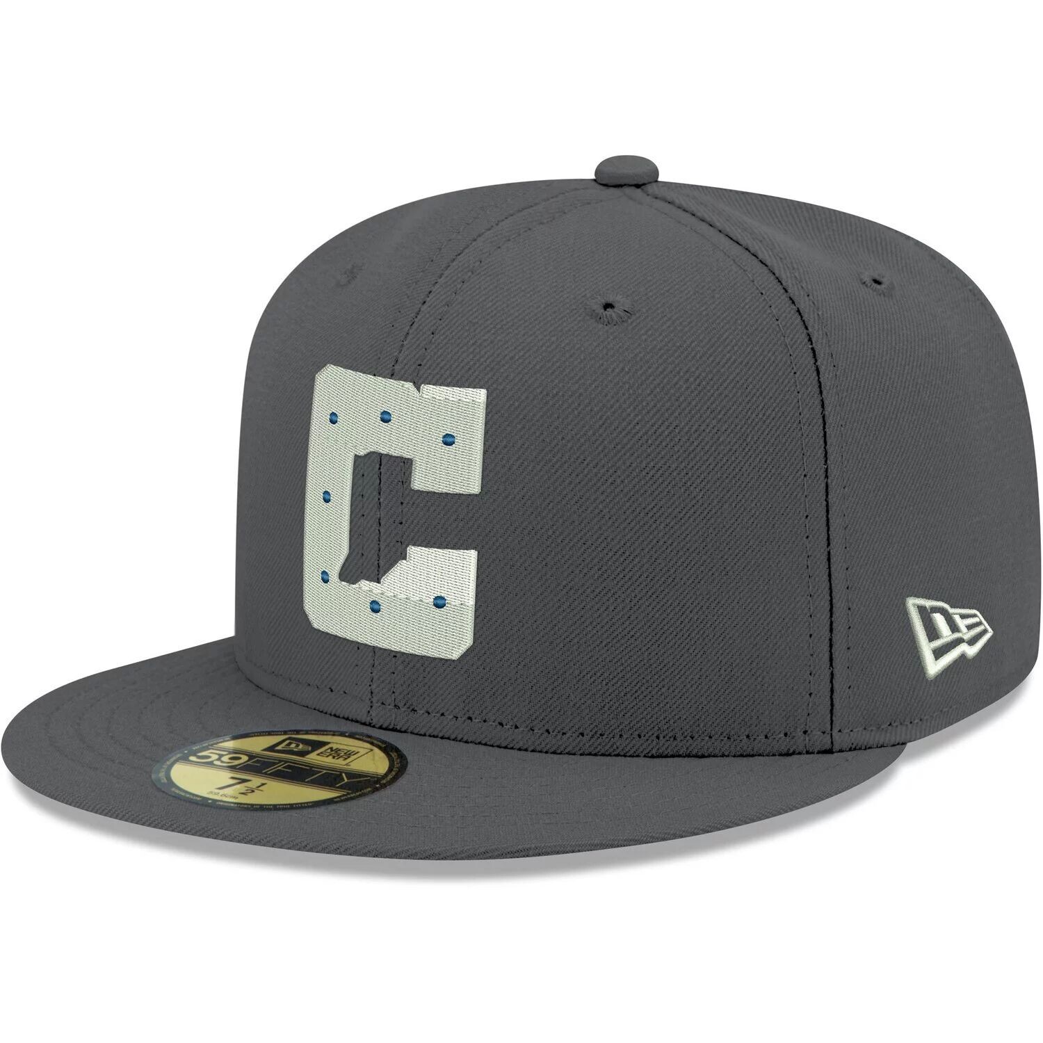 

Мужская облегающая шляпа New Era Graphite Indianapolis Colts Alternate Logo Storm II 59FIFTY