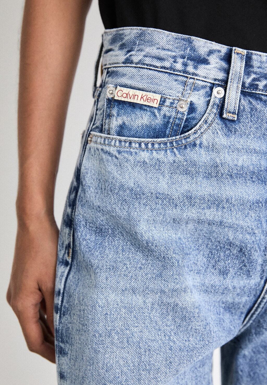 

Джинсы прямого кроя HIGH RISE Calvin Klein, синие джинсы