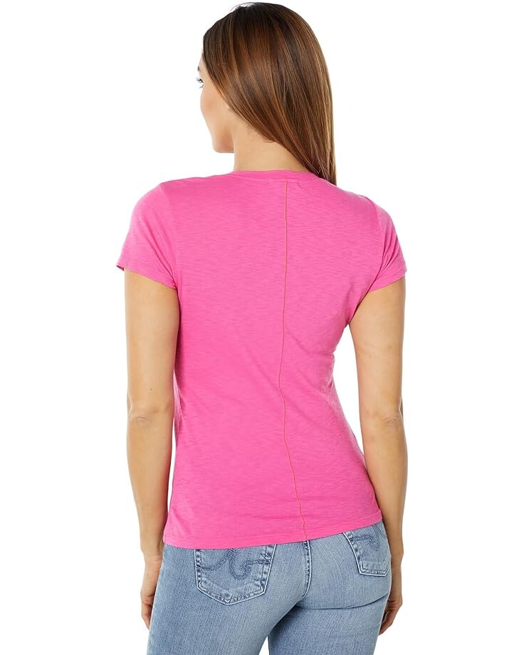 

Футболка SUNDRY All Good Embroidered Boy Tee, цвет Hot Pink