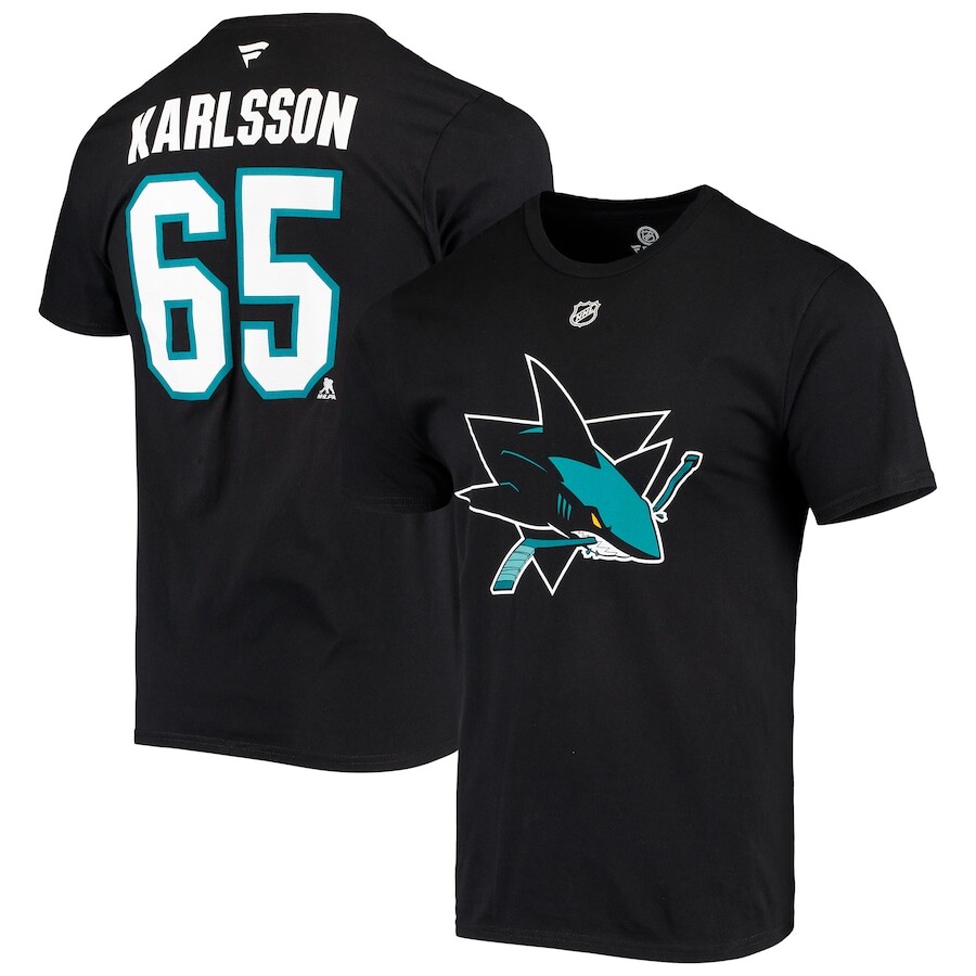 

Футболка с коротким рукавом Fanatics Branded San Jose Sharks, черный