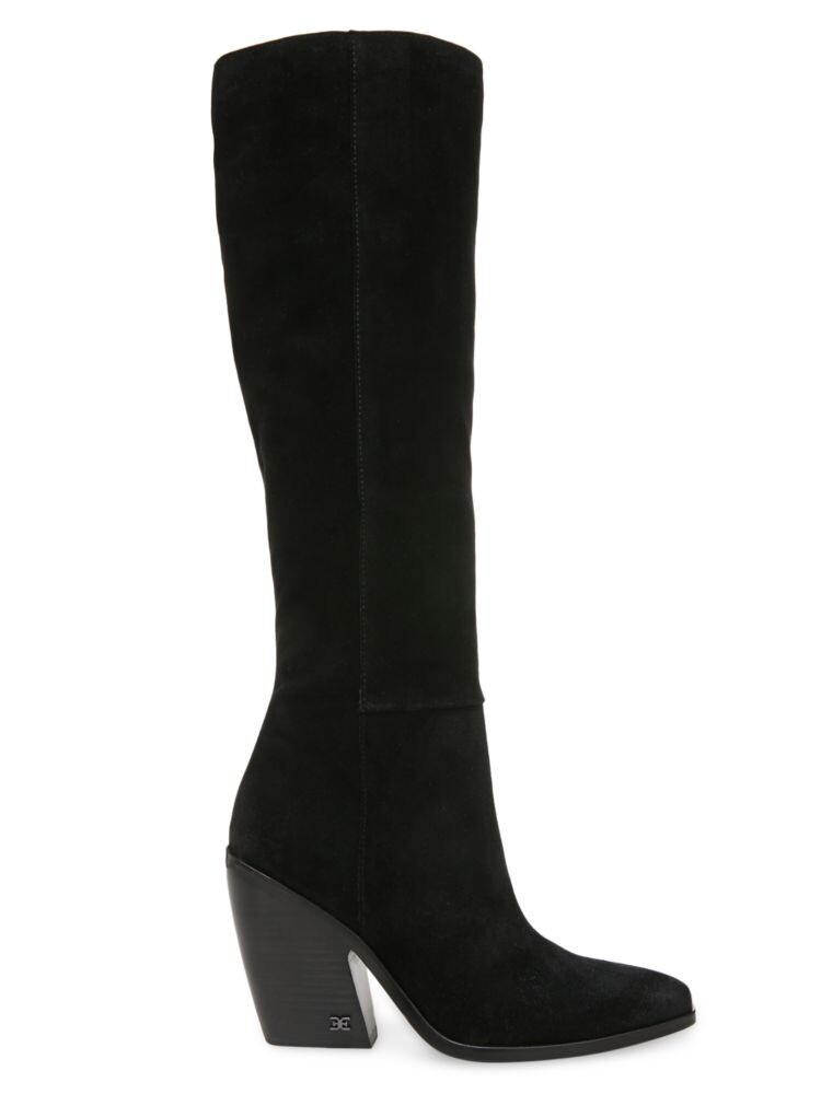 

Замшевые сапоги Annabel до колена Sam Edelman, черный