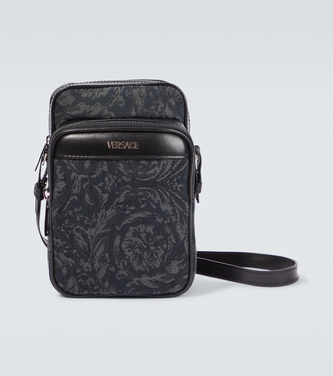 Жаккардовая сумка через плечо barocco athena Versace, черный