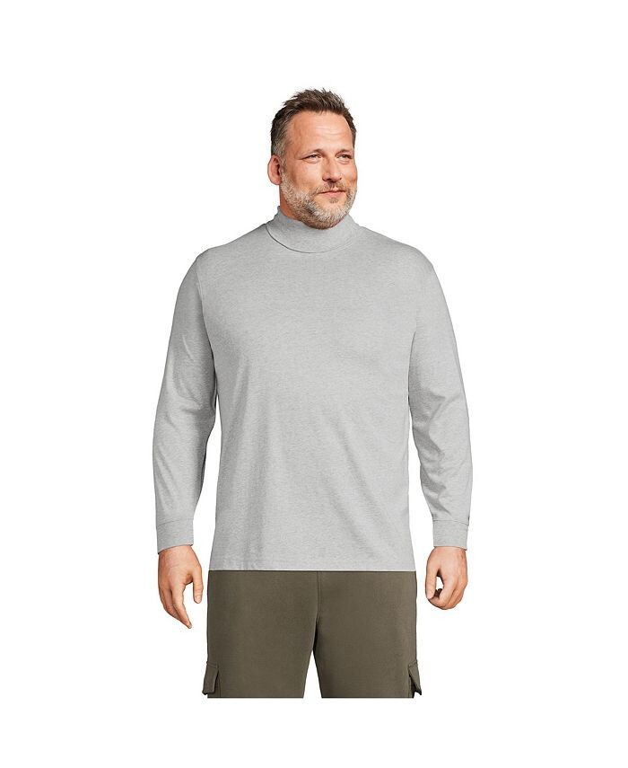 

Мужская футболка с водолазкой Super-T Lands' End, цвет Gray heather