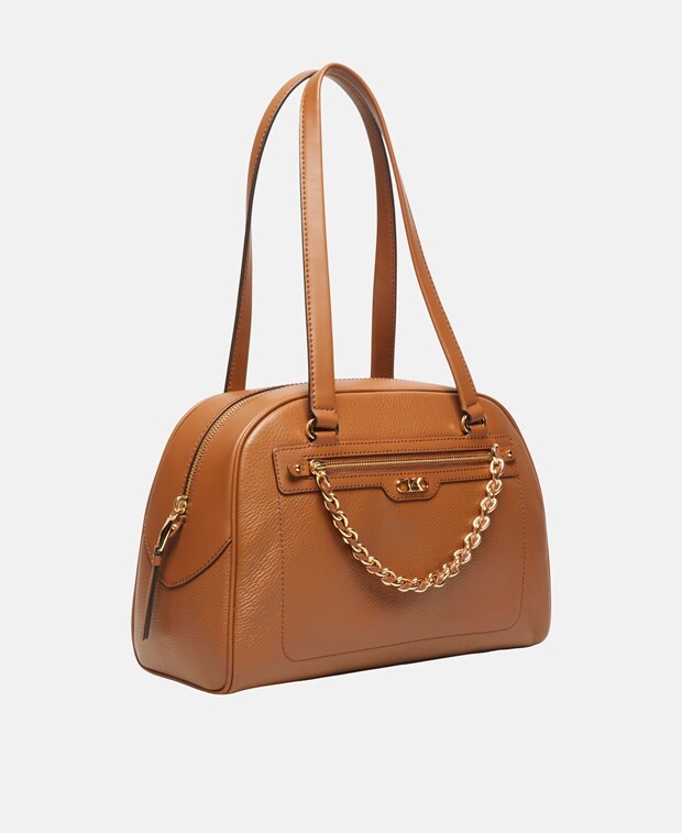 

Кожаная сумка через плечо Michael Michael Kors, коньяк