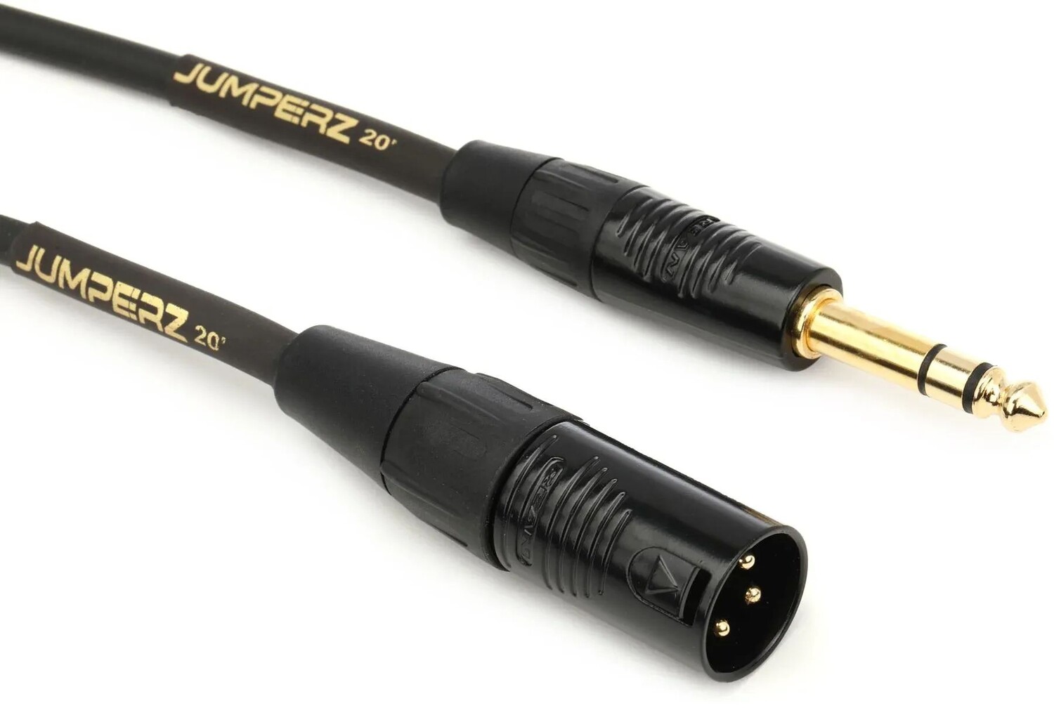 

JUMPERZ JGTRSXM-20 Золотой соединительный кабель TRS-XLRM — 20 футов