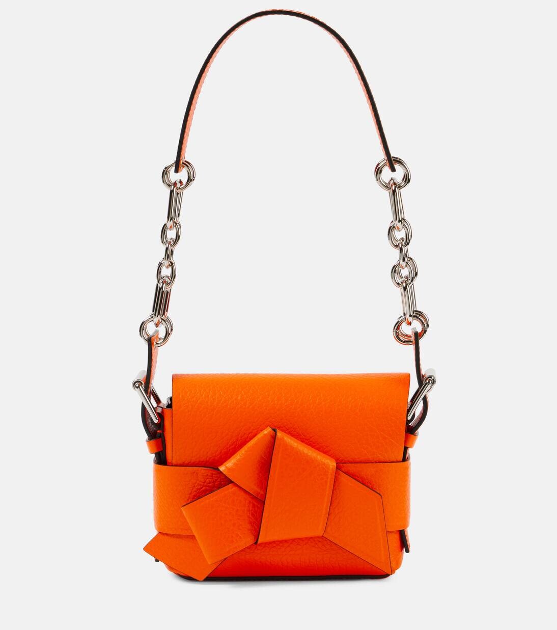 

Сумка через плечо из кожи Musubi Acne Studios, цвет bright orange