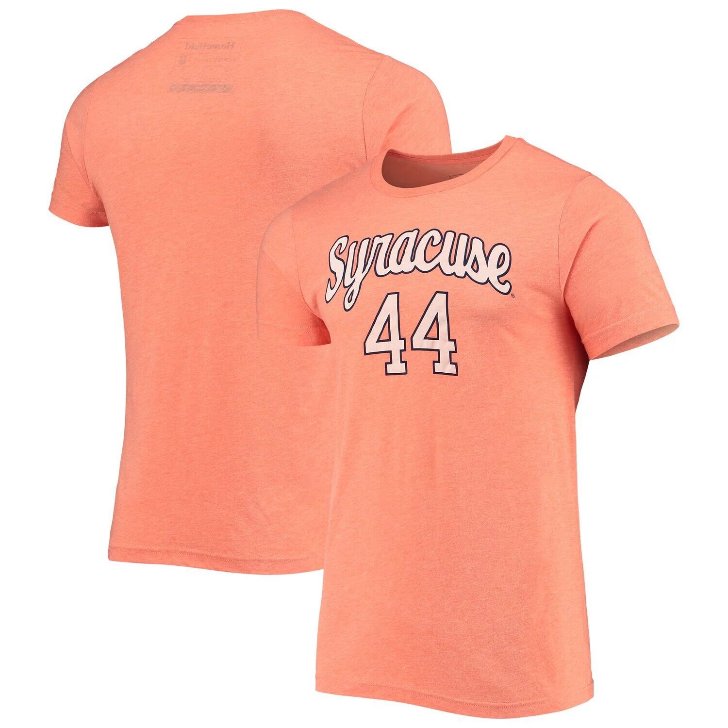 

Мужская футболка Homefield Heathered Orange Syracuse Orange Vintage #44 Tri-Blend