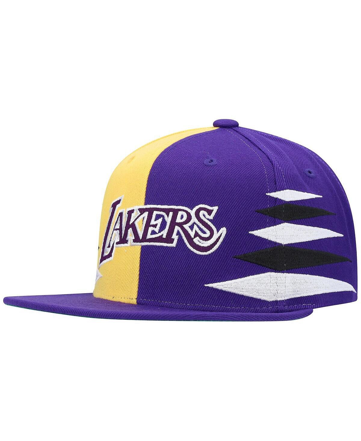 

Мужская кепка Snapback Los Angeles Lakers золотистого и фиолетового цвета из твердой древесины Classics с ромбовидной огранкой Mitchell & Ness