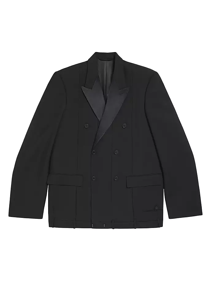 Деконструированный пиджак-смокинг Balenciaga, черный