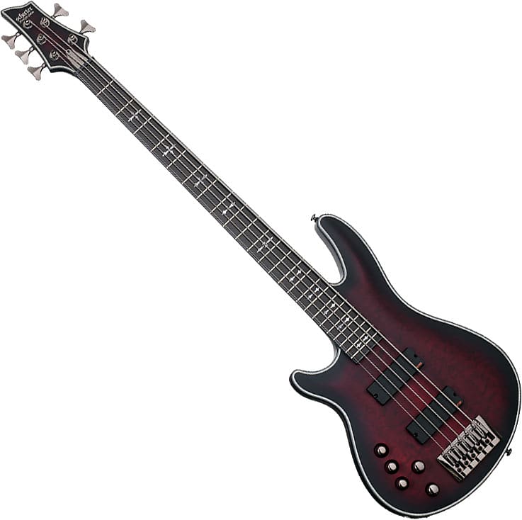 Басс гитара Schecter Hellraiser Extreme-5 Left-Handed Electric Bass Crimson
