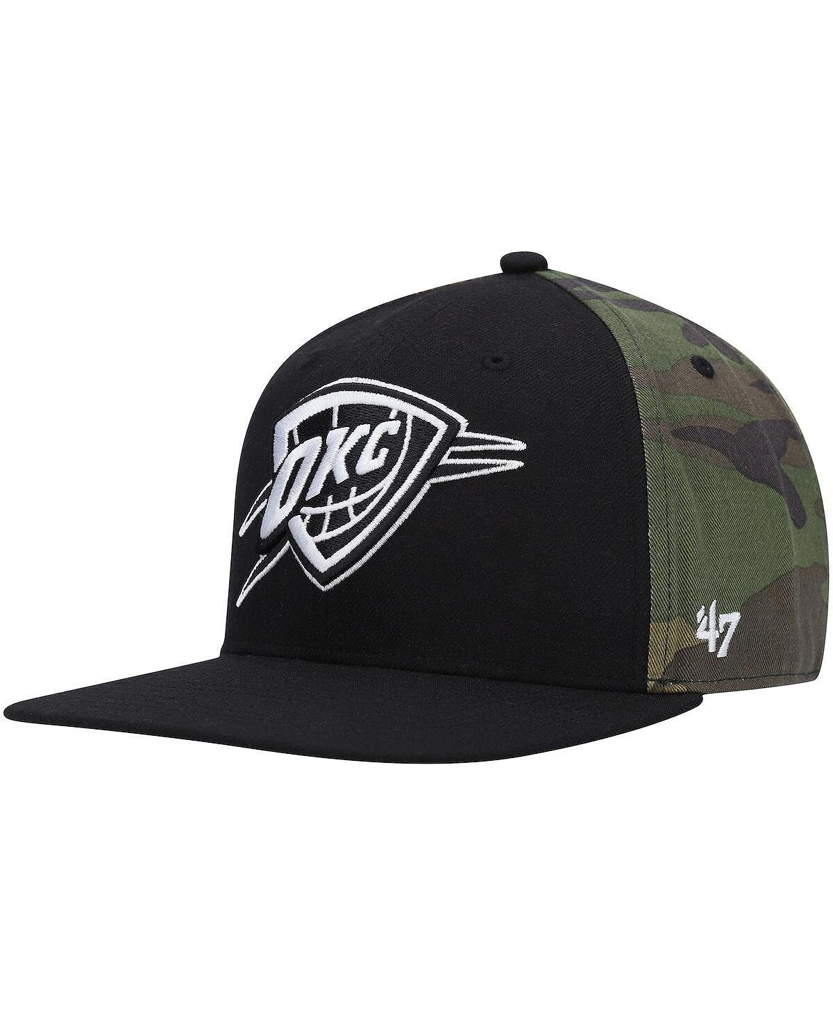 

Мужская кепка '47 Black Camo Oklahoma City Thunder Bramble Captain Snapback '47 Brand