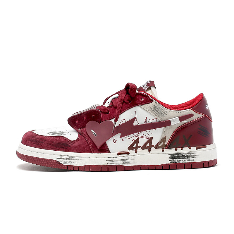

Кроссовки HOLY CARE Skateboarding Shoes Unisex Low-top, цвет Burgundy