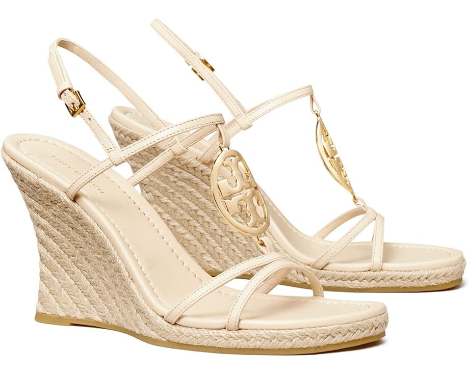 

Туфли Tory Burch Capri Miller Espadrille Wedge 85 mm, цвет New Cream/Wheat