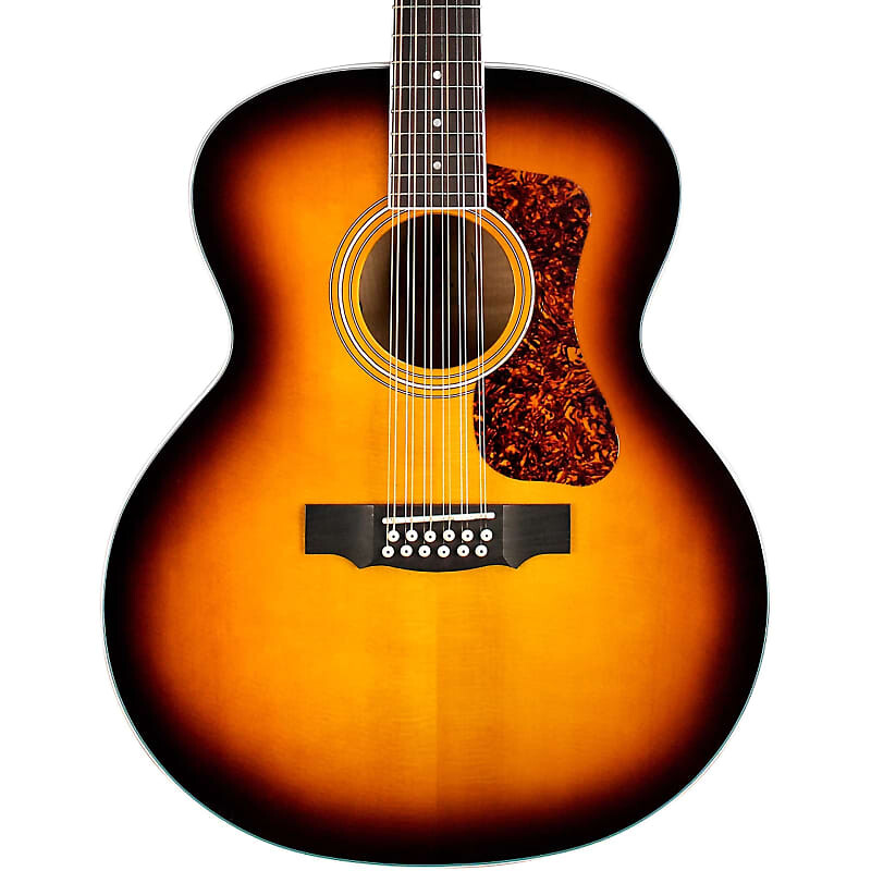 Акустическая гитара Guild F-2512E Deluxe 12 String Jumbo Acoustic Electric Guitar in Antique Burst