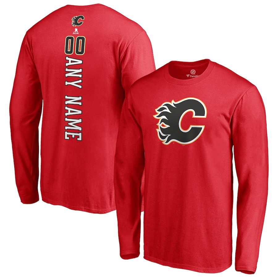 

Футболка с длинным рукавом Fanatics Branded Calgary Flames, красный