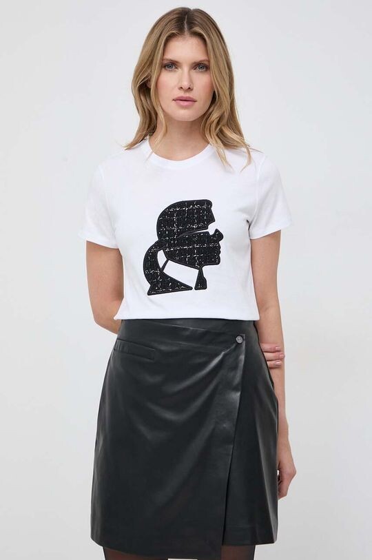 

Хлопковая футболка Karl Lagerfeld, белый