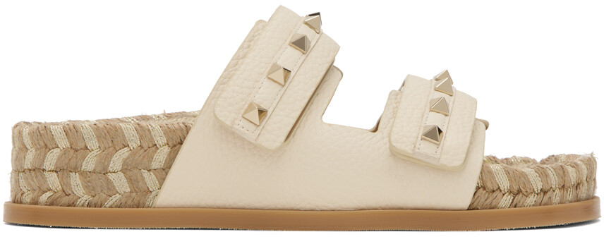 

Off-White сандалии на плоской подошве Rockstud Valentino Garavani
