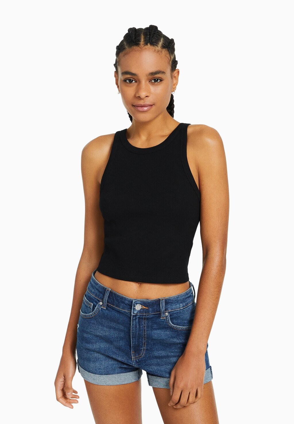 

Джинсовые шорты Bershka, темно-синий